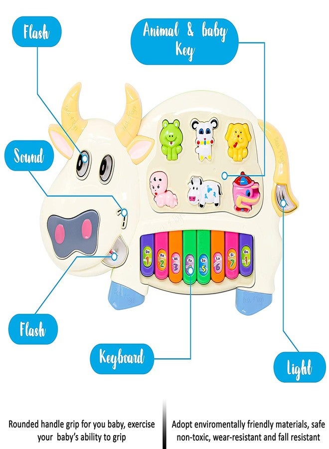 Zyamalox Plastic Piano with 3 Modes, Animal Sounds, Flashing Lights, and Wonderful Music - Multifunctional Delight - Image 2